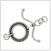 Sterling Silver Twisted Toggle Clasp - TS5107LX