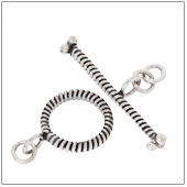 Sterling Silver Twisted Toggle Clasp - TS5111