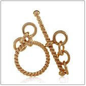Vermeil Gold-Plated Twisted Toggle Clasp - TS5101-V
