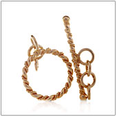 Vermeil Gold-Plated Twisted Toggle Clasp - TS5102-L-V