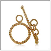 Vermeil Gold-Plated Twisted Toggle Clasp - TS5103-V