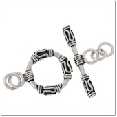 Sterling Silver Toggle Clasp With Buddhist Ornament - TS5201