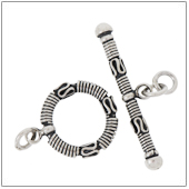 Sterling Silver Toggle Clasp With Buddhist Ornament - TS5202