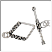 Sterling Silver Toggle Clasp With Buddhist Ornament - TS5208