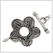 Sterling Silver Bali Ornate Toggle Clasp - TS5420