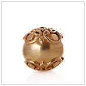 Vermeil Gold-Plated Bali Round Beads - BR1105-V