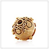 Vermeil Gold-Plated Bali Round Beads - BR1105S-V