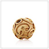 Vermeil Gold-Plated Bali Round Beads - BR1128-V