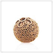Vermeil Gold-Plated Bali Round Beads - BR1129-V