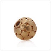 Vermeil Gold-Plated Bali Round Beads - BR1159-V