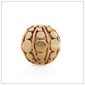 Vermeil Gold-Plated Bali Round Beads - BR1193-V