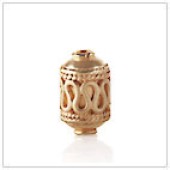 Vermeil Gold-Plated Barrel Bead - BL1314-V