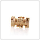 Vermeil Gold-Plated Pipe Bead - BL1305-V