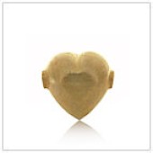 Vermeil Gold-Plated Plain Heart Bead - BP1743-V